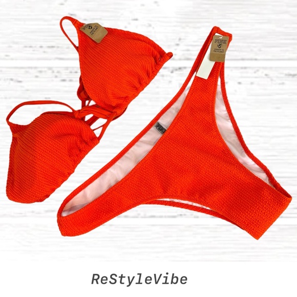 PINK VICTORIA’S SECRET VS Size XXL Bikini Swim Set NWT String Padded Swimsuit - Picture 1 of 16